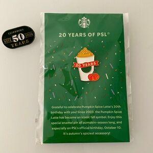 NEW pumpkin spice 20 year + 50 year anniversary pins